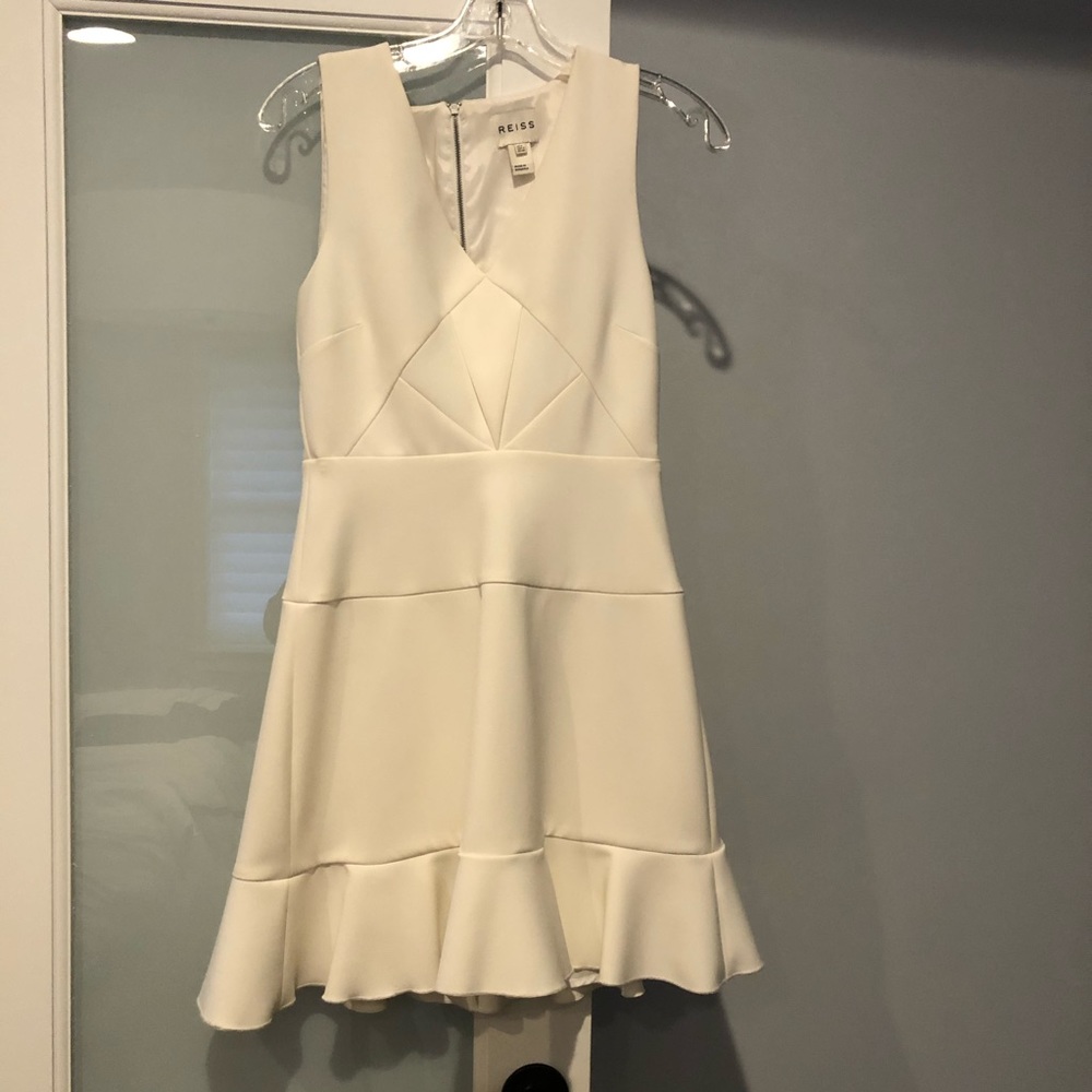 Reiss Fit and Flare White Dress